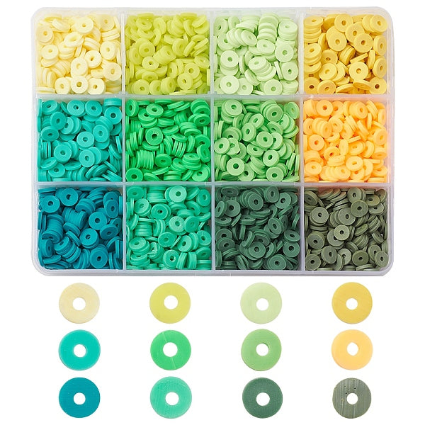 2544Pcs 12 Colors Handmade Polymer Clay Beads