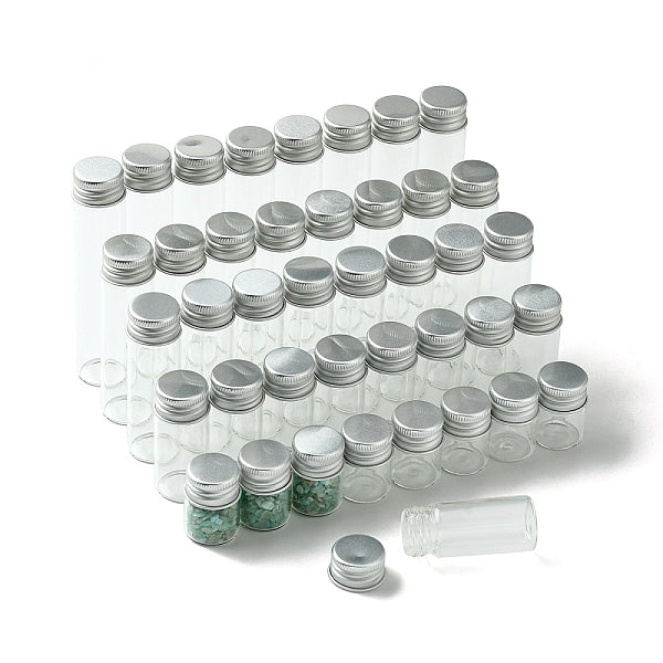 30Pcs Empty Glass Bead Storage Tubes