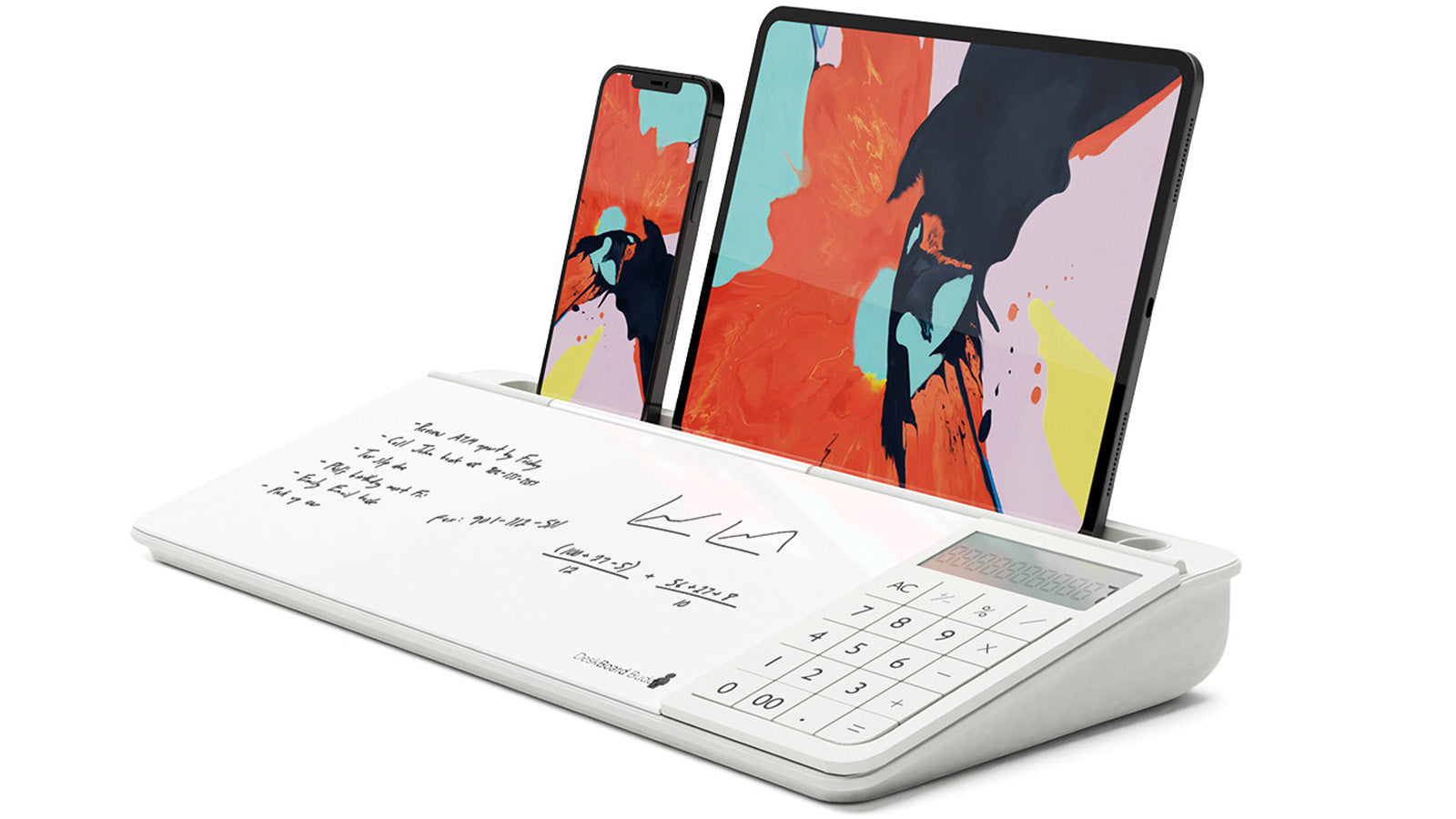 DeskBoard Buddy DeskBoardBuddy: Desktop Whiteboard White - With Calculator