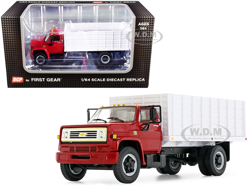 Chevrolet C65 Grain Truck Red and White 1-64 Diecast Model by DCP-First Gear