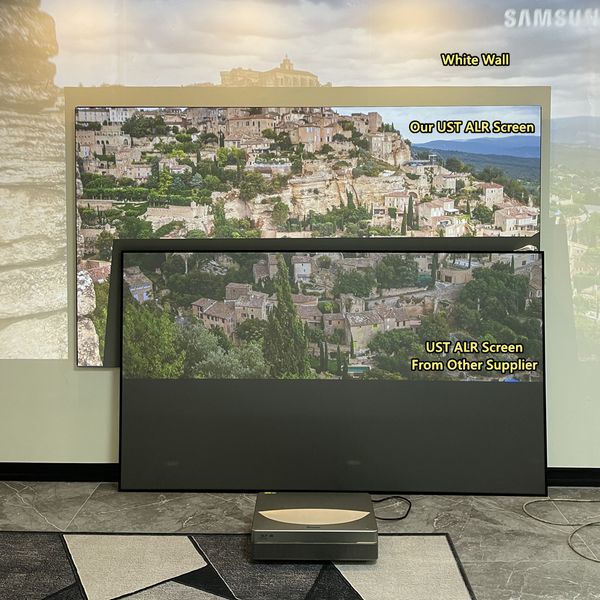 Projector Screen 100-120inch Fixed FrameAmbient Light Rejecting for Ultra Short Throw 4K Laser Projectors