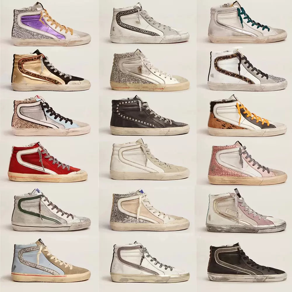 new designer drity shoes release fashion women high top mid slide super ball star sne goldengoosesneaker golden gooseshoes goos gooose goose gosse g