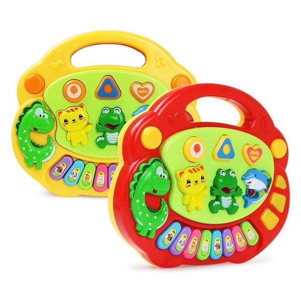 Kids Cartoon Piano Keyboard Game with Animal Sounds Flashing Light Music Baby Instrument Music Toys Educational Toys Kids Gifts Y240813