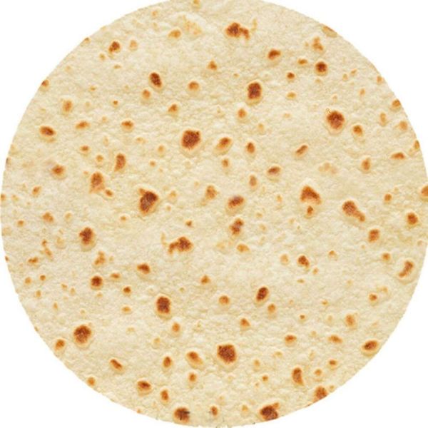 Funny Round Throw Artificial Mexican Taco Novelty Flannel Wrap Blanket For Adults Children Babies