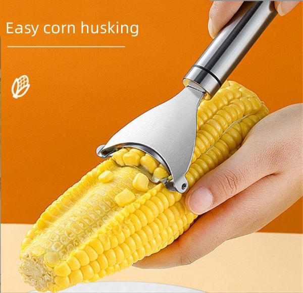 1PC Stainless Steel Corn Stripper Corn Kernels Cob Peeler Threshing Thresher Blade Metal Kitchen Corn Cutter Tools Gadgets JL1327