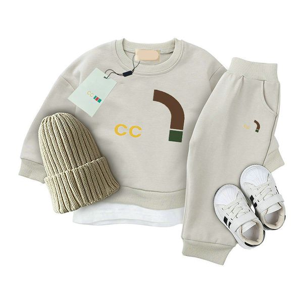 Clothing Sets HOT INS Designer kids Clothing Sets Baby boys girls Sweater suit Tops pants two-piece 90-120 S251153