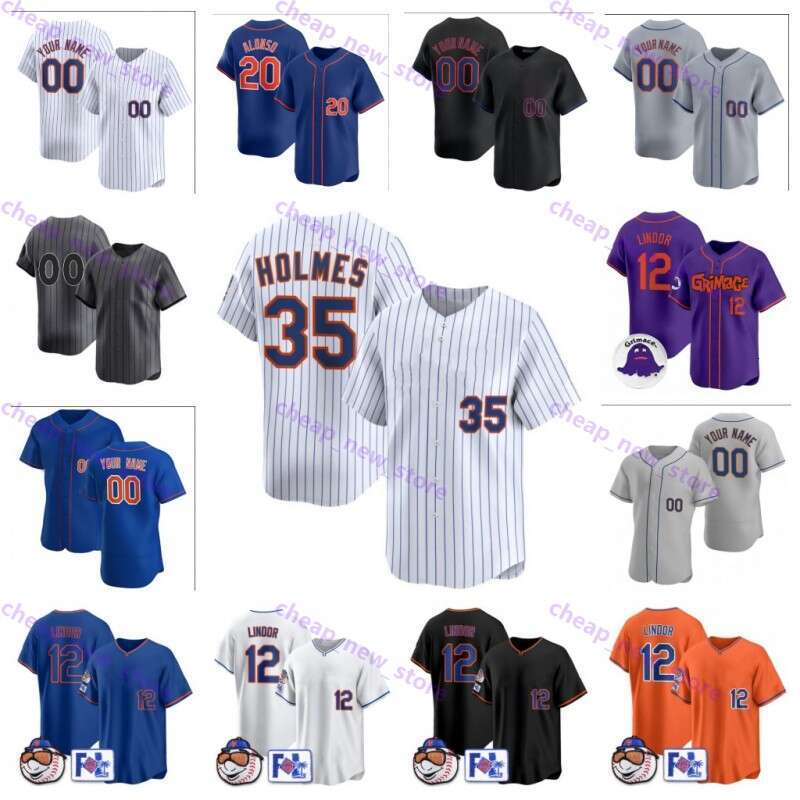 Juan Soto Custom Baseball Jerseys Pete Alonso Martinez Francisco Lindor Nimmo Edwin Diaz Jeff McNeil Starling Marte Clay Holmes Griffin Canning Jose