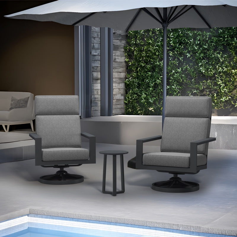 Supremo Melbury Dual Swivel Chair Set - Grey