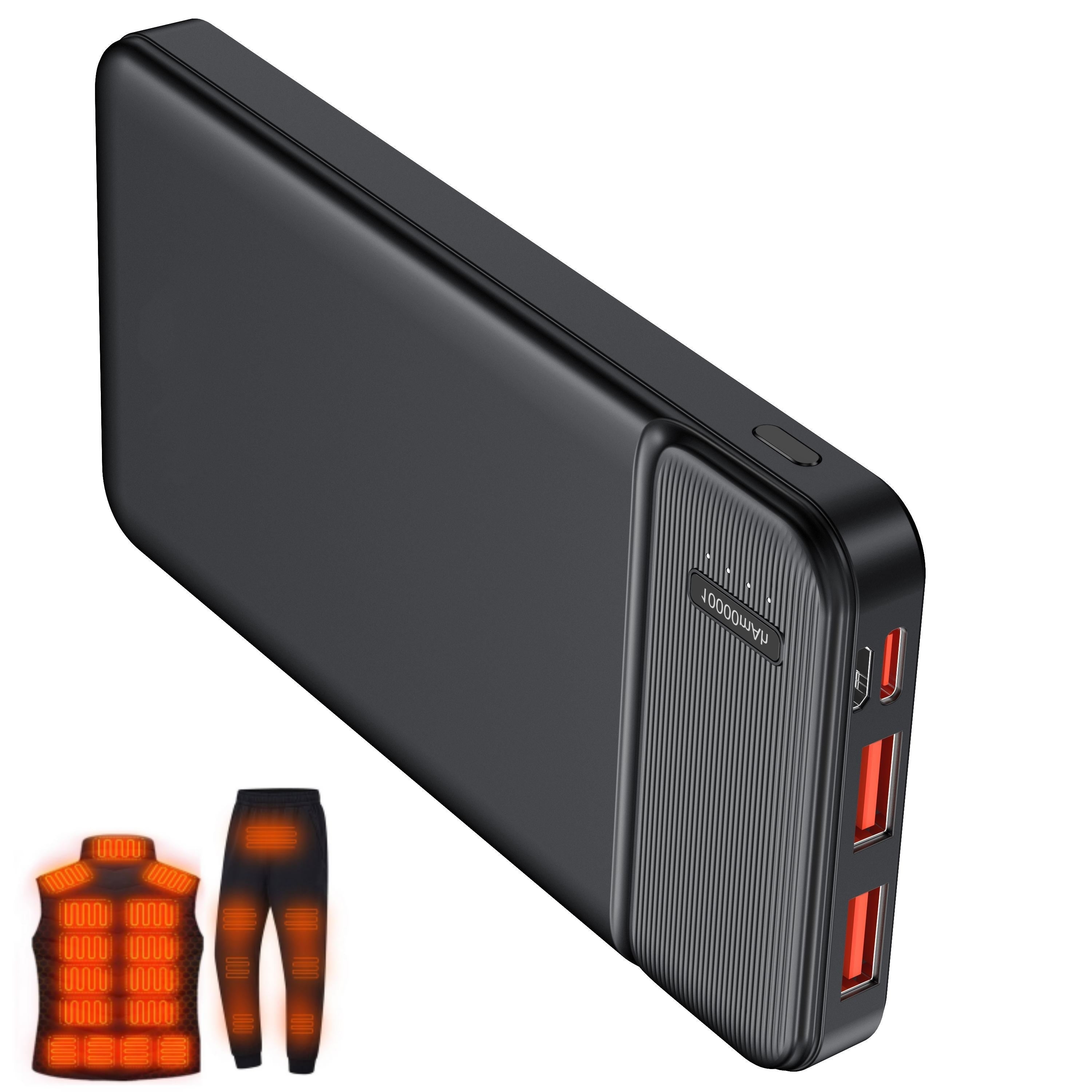 TEMU 5v Battery Pack For Heated Jackets Vest, 10000mah .5w Power Bank Portable Charger For Smartphones, Tablets, Heated Clothes., Etc, Portable