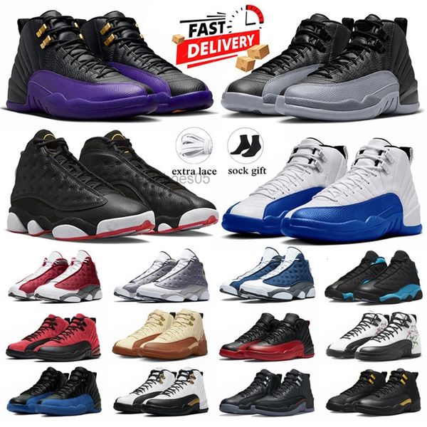 12 13 designer shoes Basketball Shoes mens womens Cherry Field Purple Stealth Blueberry Reverse Flu Game Hyper Royal Mens Trainers Sport Sne