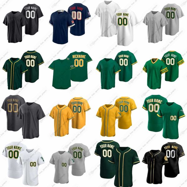 2024 Custom Baseball Jerseys Athletics Jackson Chapman Canseco Henderson Davis Pina Diaz Jimenez