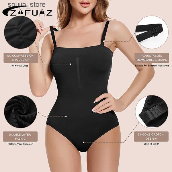 Waist Tummy Shaper Strapless womens slimming bodysuits shapewear tops abdominal control shapewear vests corsets backless jumpsuits L240910