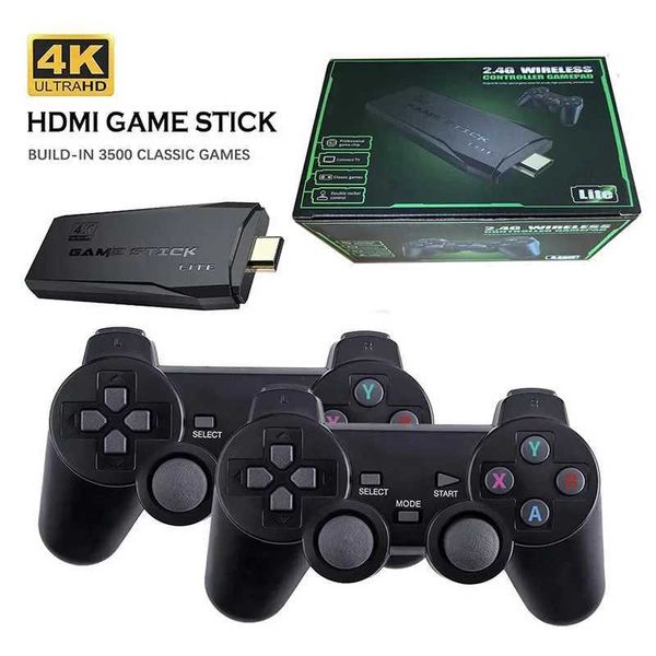 Game machine Video Game Stick Lite 4K Video Game M8 Console 64GB Double Wireless Controller For 10000 Retro Games Kid Xmas Gift Z241022