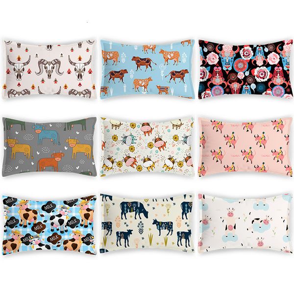 Mr. Bao, Chinese Style Cow Pattern Children&#039;s Cartoon Pillowcase, Digital Printed Pillowcase