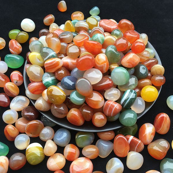Garden Decorations 500g Natural Agate Original Stone Small Colorful Rain Flower Pebble Fish Tank Hydroponic Potted Decoration E11367 230422