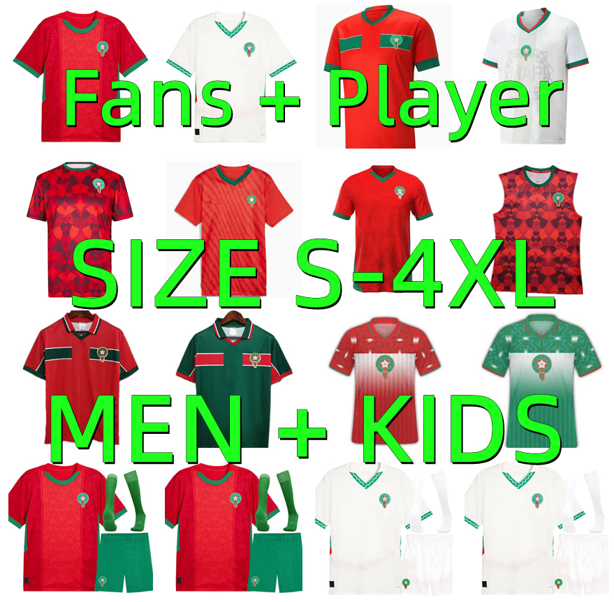 2024 2025 2026 Morocco soccer jerseys 22 23 24 25 26 HAKIMI Maillot marocain ZIYECH EN-NESYRI football shirts HARIT SAISS national team retro 1994 1