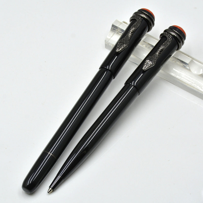 high quality Bright Black 1912 Ballpoint pen - Roller ball pen business office stationery Writing ink Fountain pens No Box