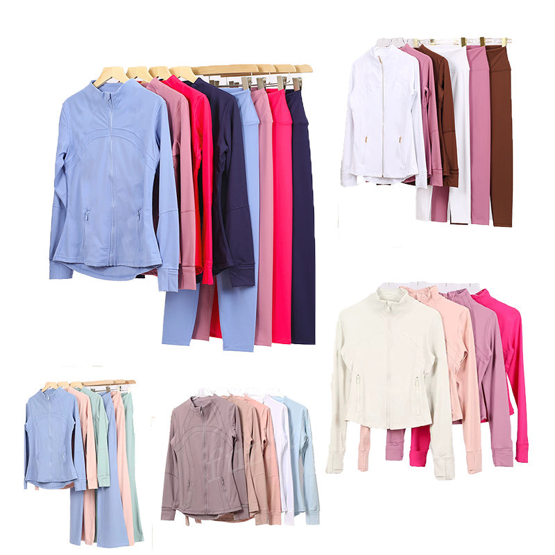 Free Shipping Designer JacketsYoga Jacket Women Define Workout Sport Coat Fitness Sports Quick Dry Activewear Top Solid Zip Up Sweatshirt Sportwear