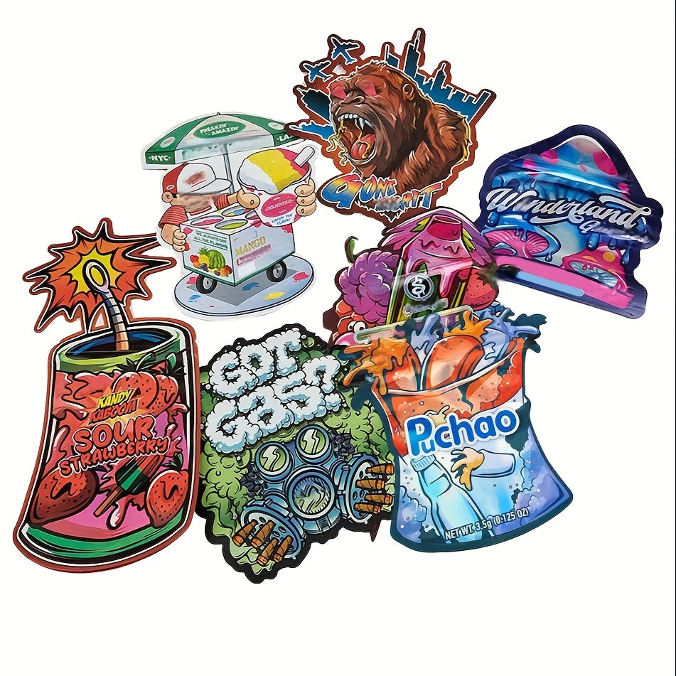 TEMU 100pcs Polyester Film Bags -3.5g Mylar Bags, Gift Bags, Storage Bags, Plastic Bags, Reusable Zipper Bags, Suitable For Gift Packaging, Candy And