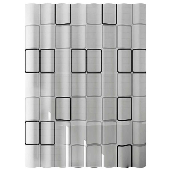 72x78 inches Checkerboard Wall Shower Curtain - Textured Shower Curtains for Bathroom Set with 12 Hooks Hotel Spa Luxury PolyesT250210