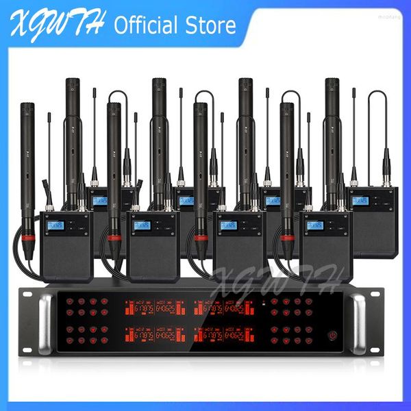 Microphones 800 Channels Digital UHF Wireless Microphone System Condenser Cardioid Chorus Mic Audio Studio Recording Choir