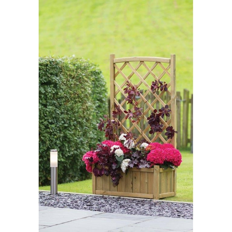 Zest Garden Cambridge Wooden Planter In NaturalWood