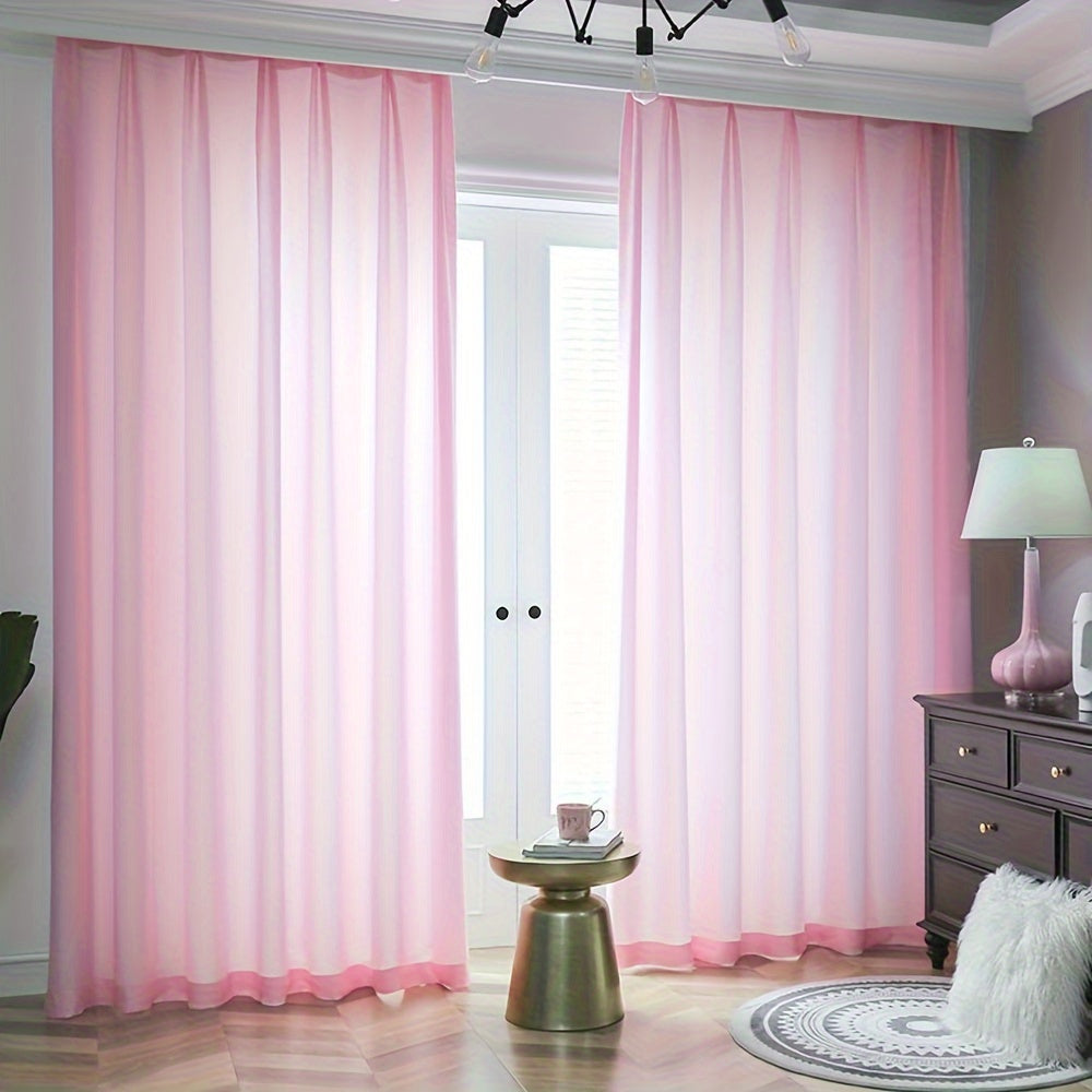 TEMU 2pcs Tulle Translucent Curtain