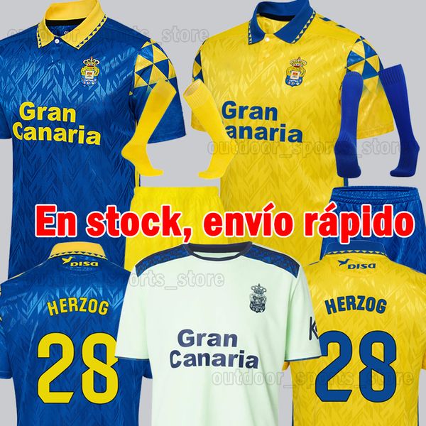 24 25 A.MOLEIRO Las PalmaSs Soccer Jerseys MATA SANDRO FABIO SILVA 2024 2025 ALEX SUAREZ MANU FUSTER MARC HERZOG Football Shirts Men Uniform
