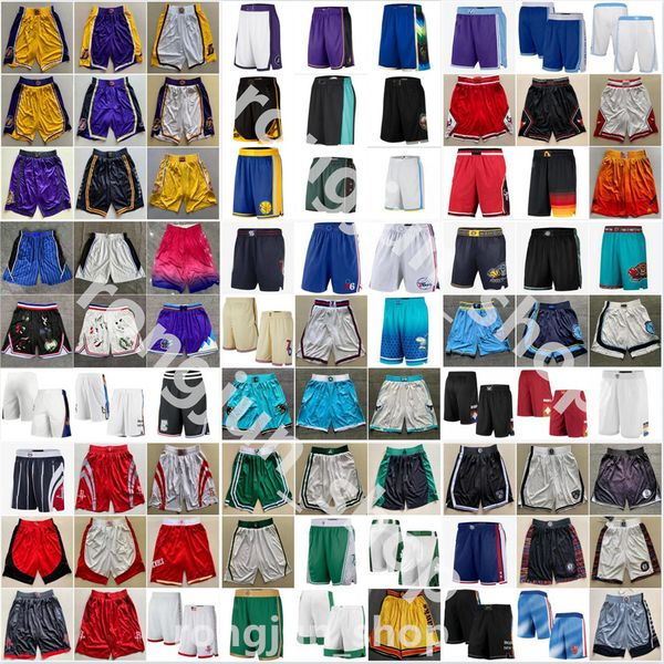 Printed 2023 New City Pockets Basketball Shorts Team Short Sport Wear Pant With Pocket City Blue White Black Red Purple Gold Rose Good Print