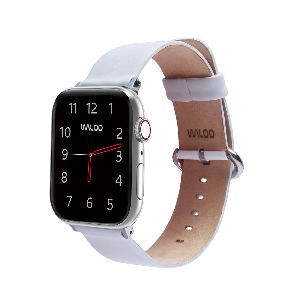 Leather Grain Apple Watch Replacement Band Series 1-9 - 38-40-41mm - White