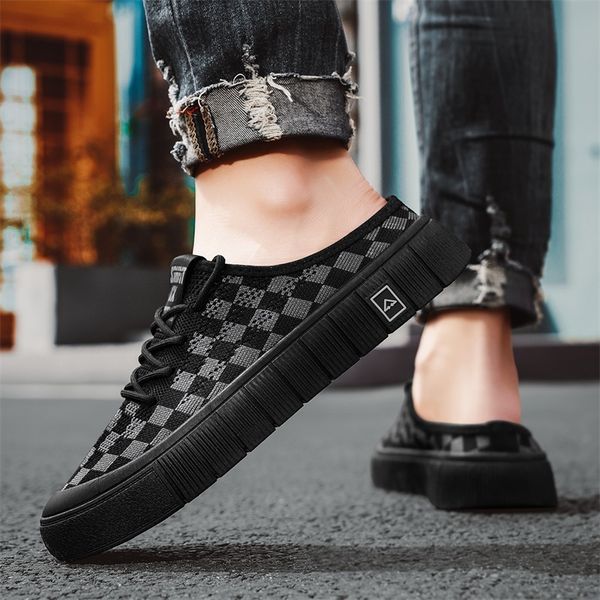 2024 New Designer Shoes Sapatos de verão masculino Sapatos leves de malha casual da placa casual