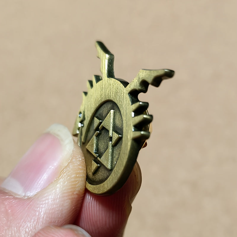 TEMU Hexagon Symbol Enamel Pin Badge - Animated Brooch For , Hats, Clothes, Backpacks, And Jewelry Accessories