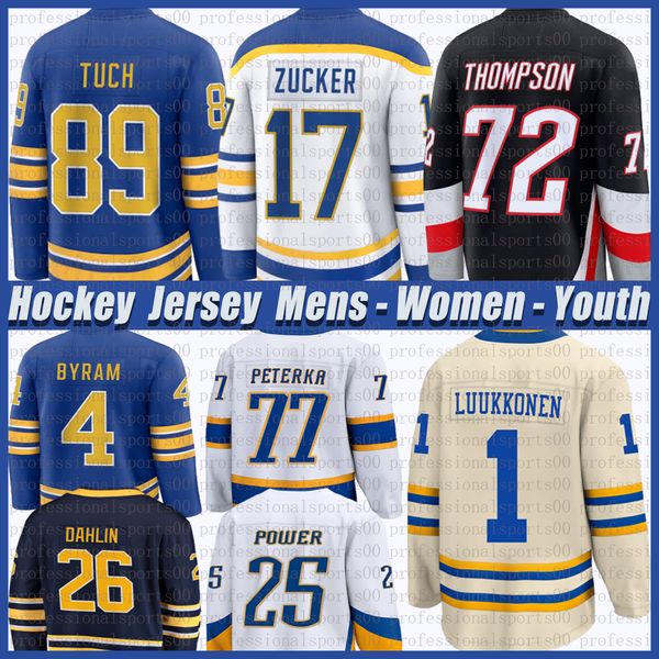 89 Alex Tuch buffaloES hockey jersey sabres jersey Tage Thompson Rasmus Dahlin Jason Zucker JJ Peterka Power DylanS Cozens Bowen Byram Ukko-