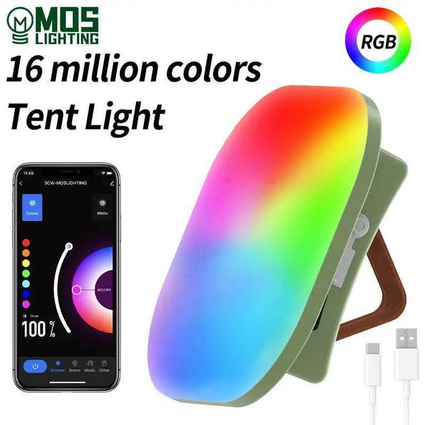 Camping Lantern Rechargeable Smart Light Bluetooth Control by Tuya APP Music Sync RGB LED Tent Lighting 13500mAh Outdoor 80W Y240819