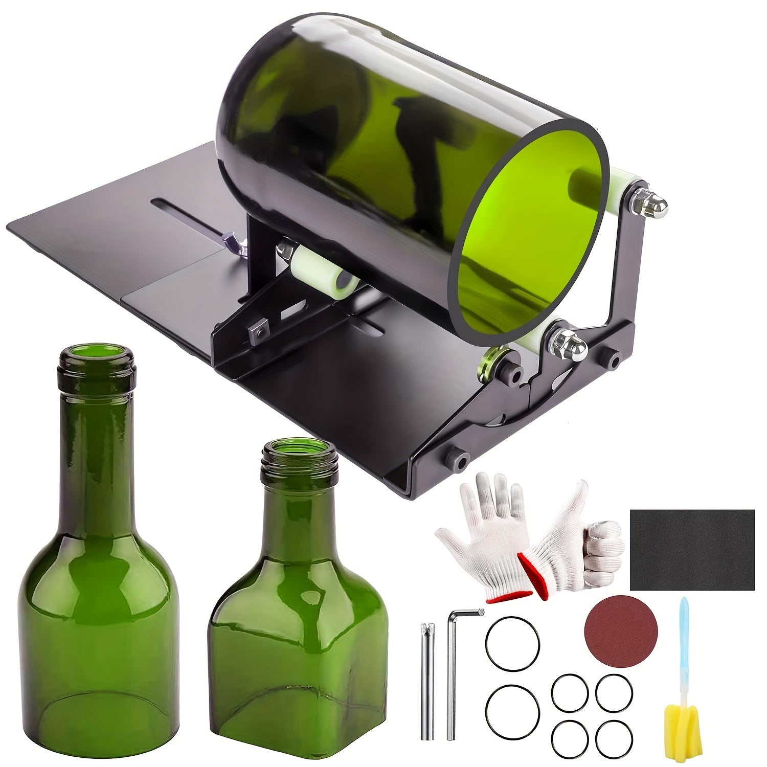 TEMU [popular ]19pcs-12pcs Glass Bottle Cutter Tool Set, Repair Square And Round Bottle Cutter, Wine Bottle And Beer Tool Accessories Set, Use This