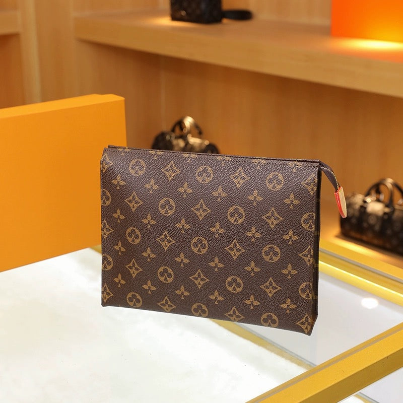 Cosmetic BagsTravel Toiletry Toilet Pouch Protection Beauty Case Wash Bag Women Clutch Monograms Canvas Leather Waterproof Men Purse