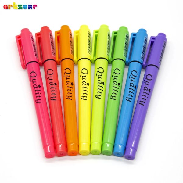 8pcs No Smudge Ink Highlighters Assorted Colors Bleed Colored Highlighter Markers for Bible Journaling Office School Supplies 241119
