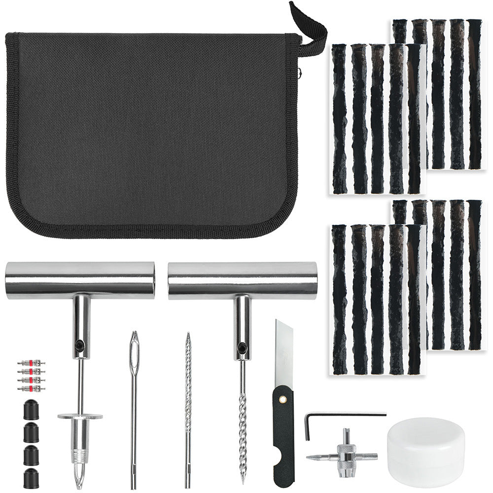 TEMU Emergency Tire Repair Kit Tyre Puncture Repair Kit For Car, Motorcycles Universal Tool Set With Case