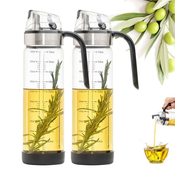 Ottle Auto Flip Bottle For Kitchen 18 OZ Olive Dipener With Leakproof Cap Oil Vinegar Dipener