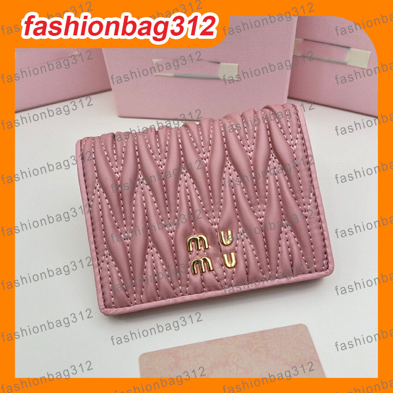 Designer Coin Purse Card Holders Luxury Bags High Quality Genuine Leather Checkbook Credit Card Business Card Square Two fold wallet Standard Wallet