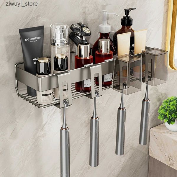 Toothbrush Holders Metal toothbrush holder for bathroom wall mounted electric toothbrush holder L240910