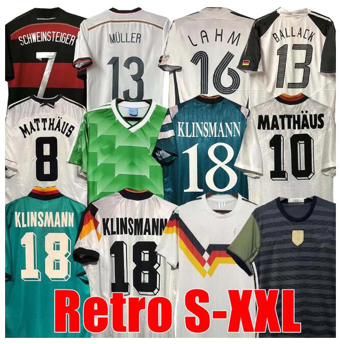 World cup 1990 1998 1988 1996 Retro Littbarski BALLACK Soccer Jersey KLINSMANN 2006 2014 shirts KALKBRENNER 1996 2004 Matthaus Hassler Bierhoff KLOS