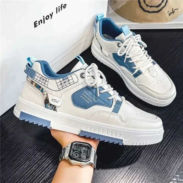 2024 Fashion Men Casual Platform Sneakes LaceUp Trainers Student Sneakes Mens Vulcanized Shoes Tennis SneakersXJ241219