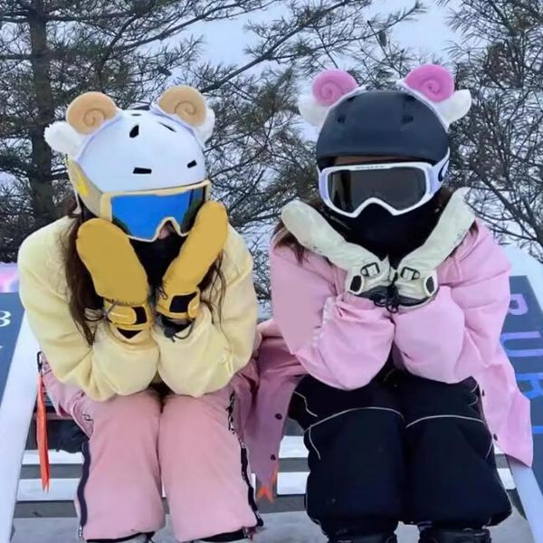Snow Ski Helmet Cover Protector Winter Helmets Accessories Decorative Cartoon Decoration for Women Men 240910