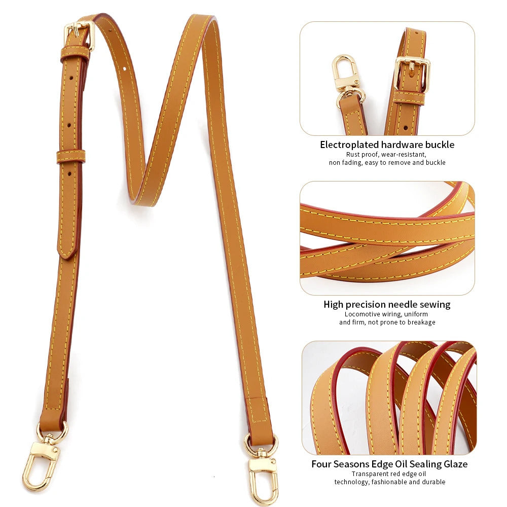 Soft Genuine Leather Bag Strap 1.2cm 1.5cm 1.8cm 2cm 2.5cm Wide Shoulder Straps Adjustable Crossbody Handbag Belts Replacement 241225