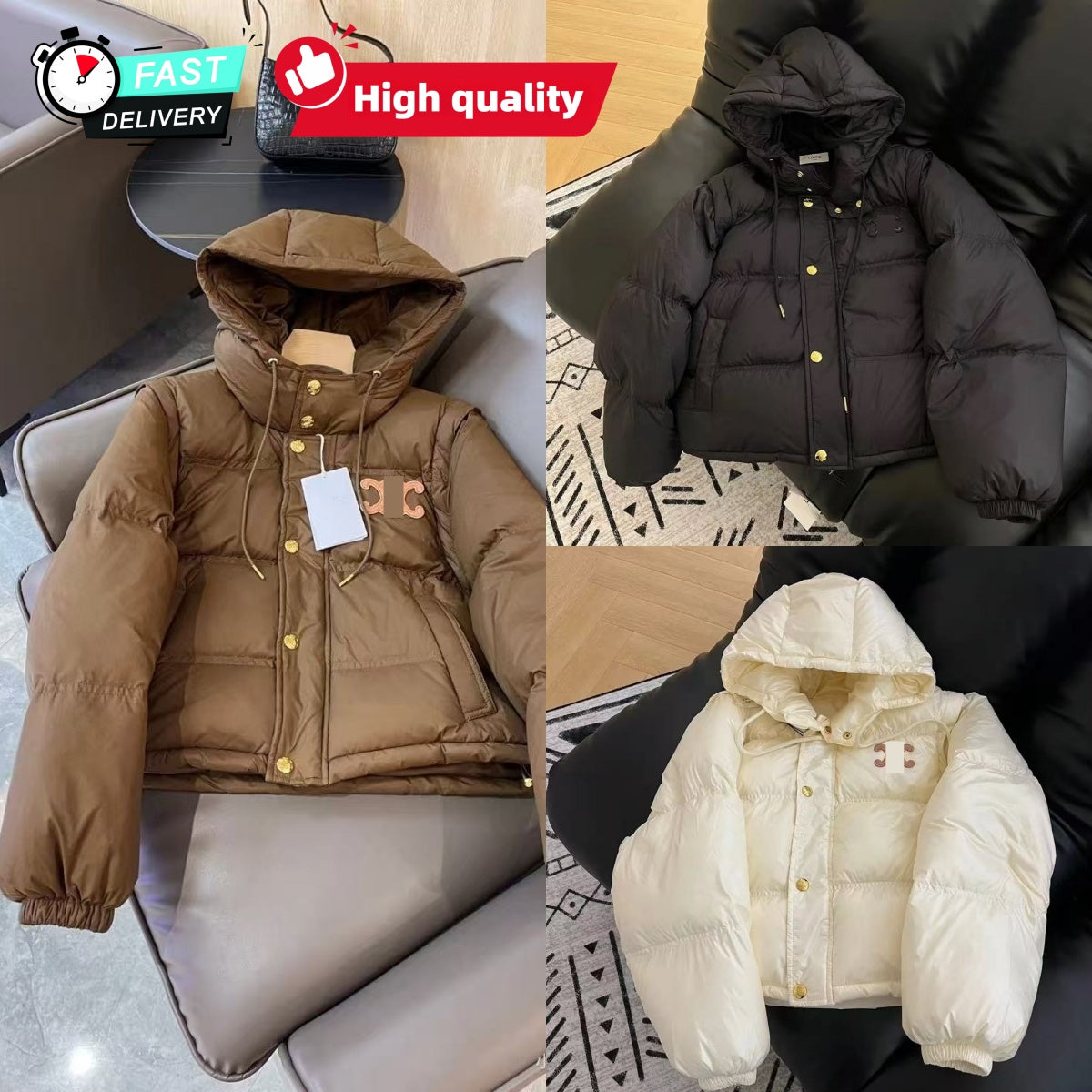 Women Designer Jackets Fashion Down Coat Womens Letter Printed Jacket with Adjustable Waist Lady Outerwear Vest Wear on Both Sides Multi Style Winte