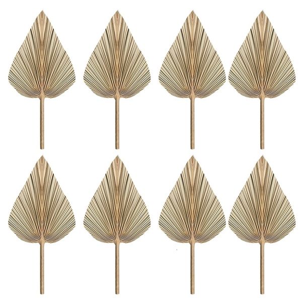Decorative Flowers Wreaths 8Pcs Dried Palm Leaves Fans Bohemian Spears Artificial Plants Tropical 221118