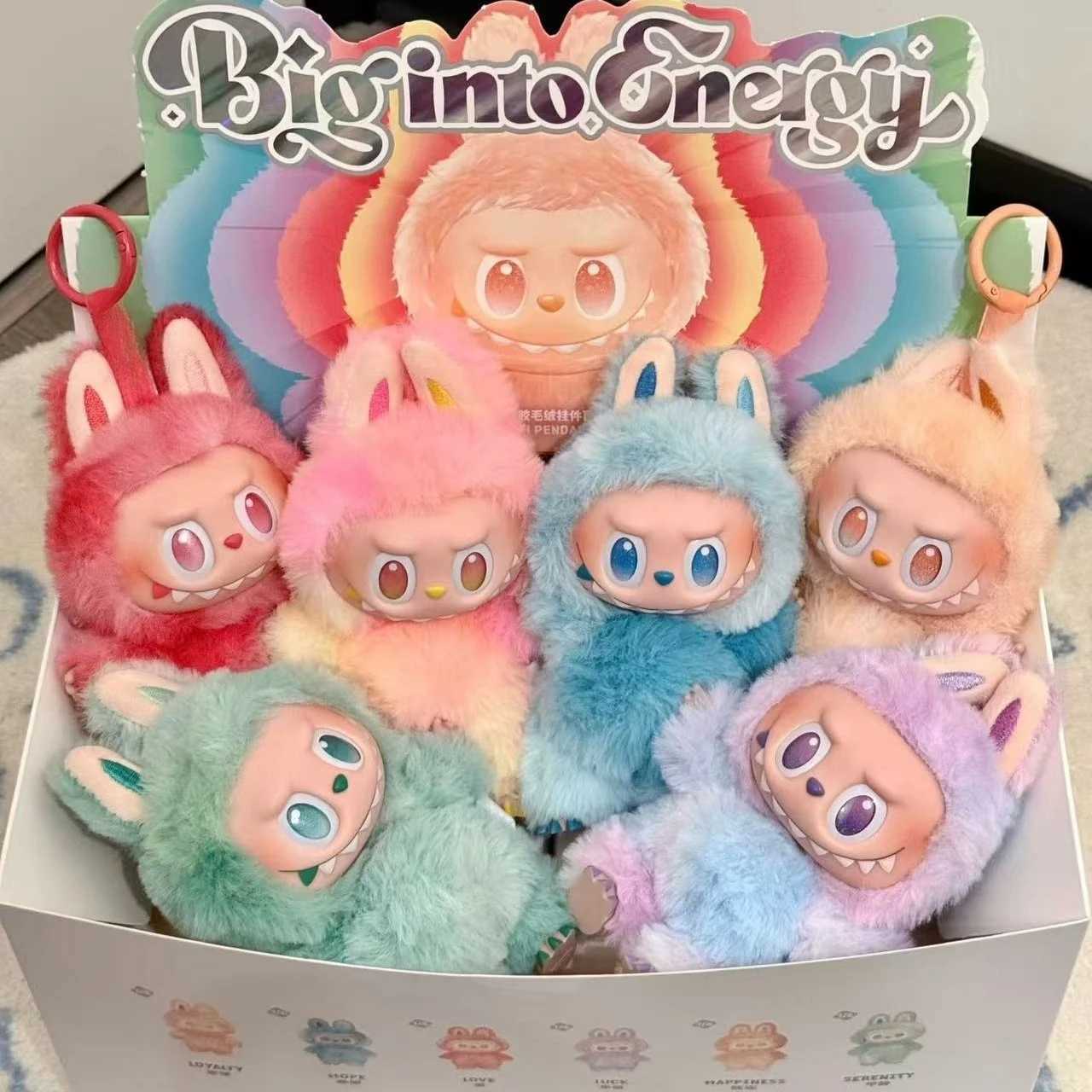 Labubu V3 The Monsters Big Into Energy Series Blind Box Vinyl Plush Doll Pendant KeyChain Gradient Color Surprise GiftT250522