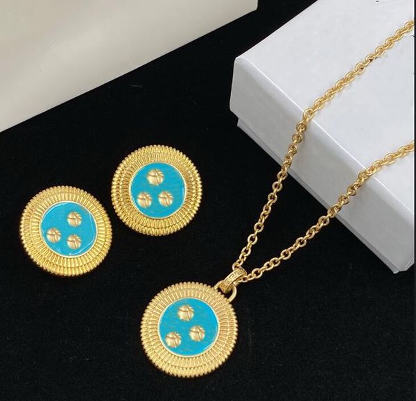 Enamel Sunflower Haze Blue Resin Beauty Head Embellishment Women Necklace Bracelet Hairpin Earring Ring Brass Banshee Luxury Designer Jewelr