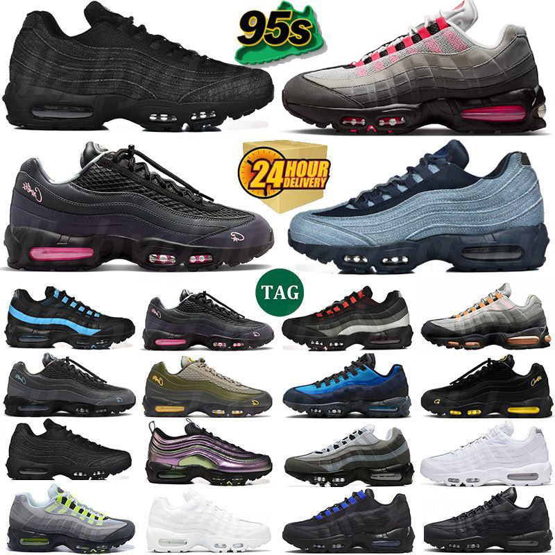 Designer shoes 95s Running Shoes ctz pink foam yellow bigbubble Triple Black White neon spark Mesh Leather Trainer Breathable Sneakers Runner Sports